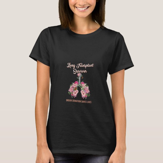 Donation av organ för överlevande från Womens Lung T Shirt (Framsida)
