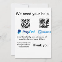 Donation Collection-tipsen burk lägger till q r na