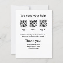 Donation Collection-tipsen burk lägger till q r na