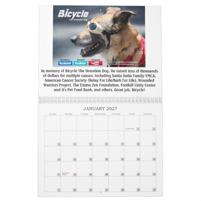 Donation förföljer kalendern 2013 (i minne av kalender (Jan 2027)