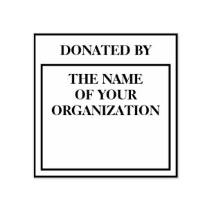 Donation från bok frimärke stämpel