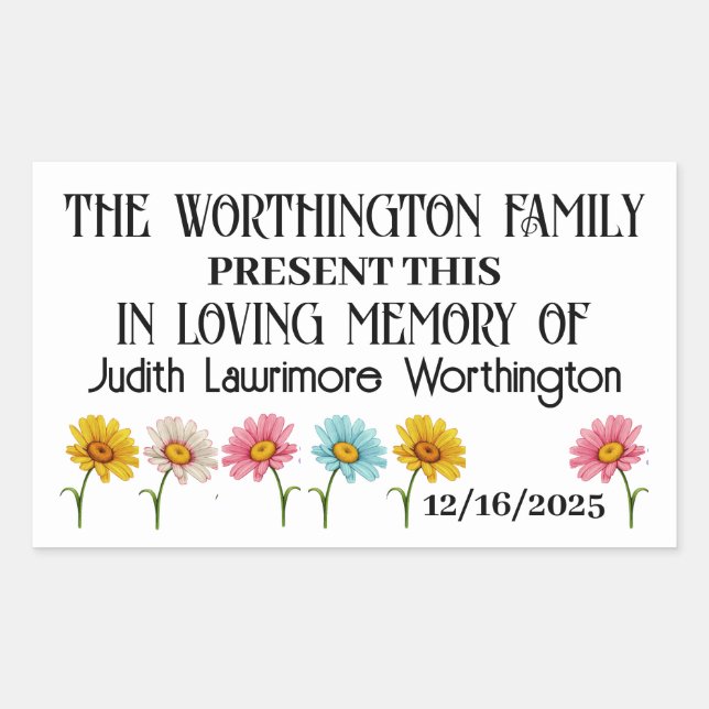 Donation Sticker Rektangulärt Klistermärke (Framsida)