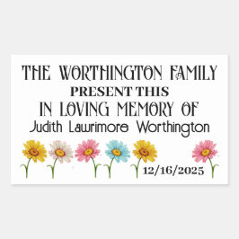 Donation Sticker Rektangulärt Klistermärke