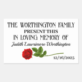 Donation Sticker Rektangulärt Klistermärke