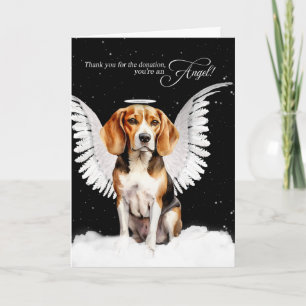 Donation Tack Beagle Hund Kort