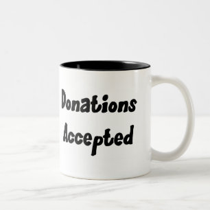 Donationer accepterad mugg
