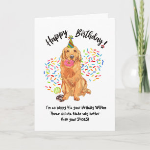 Donationer från Cute Golden Retriever Hund Pet Bir Inbjudan