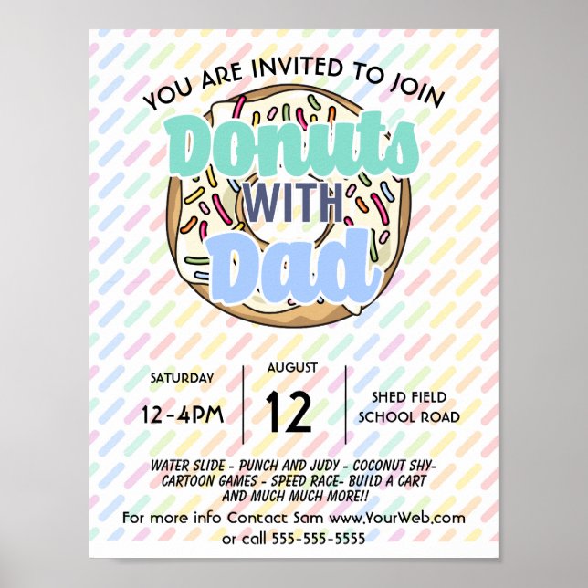 donationer med Pappa skolans PTO PTA-insamlare Poster (Framsidan)