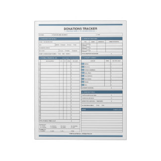 Donations Tracker Notepad Anteckningsblock