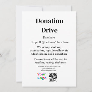 Donationsenhet lägg till adress-datum, affärsdag n inbjudningar