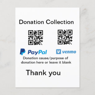 Donationsmugg för dricksglas lägg till ditt qr-nam