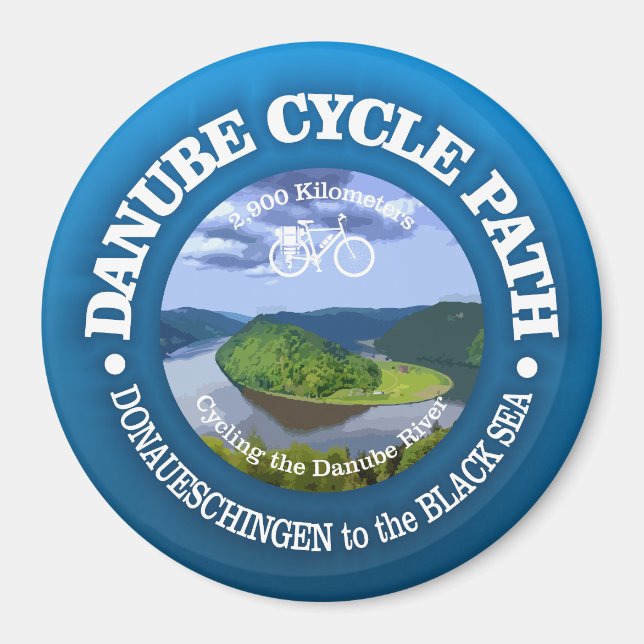 Donau Cycle Väg (cykling c) Magnet (Framsidan)