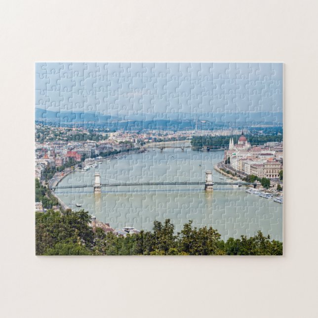 Donau i Budapest - Ungern Pussel (Horisontell)