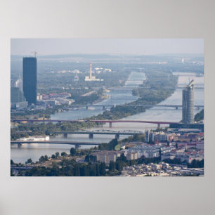 Donau och den nya Donau Poster