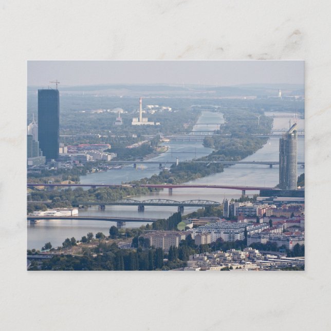 Donau och den nya Donau Vykort (Framsida)