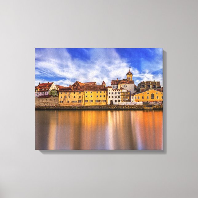 Donau, Tyskland, inlindad duk Canvastryck (Framsida)