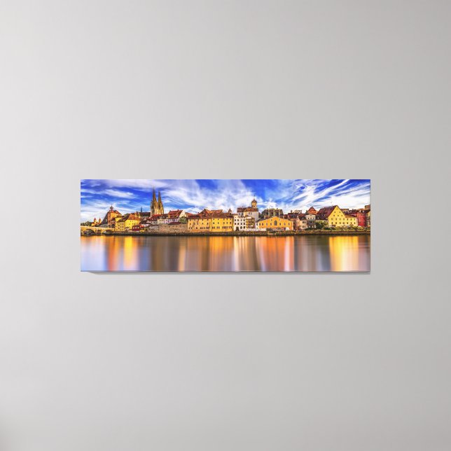 Donau, Tyskland, inlindad duk Canvastryck (Framsida)