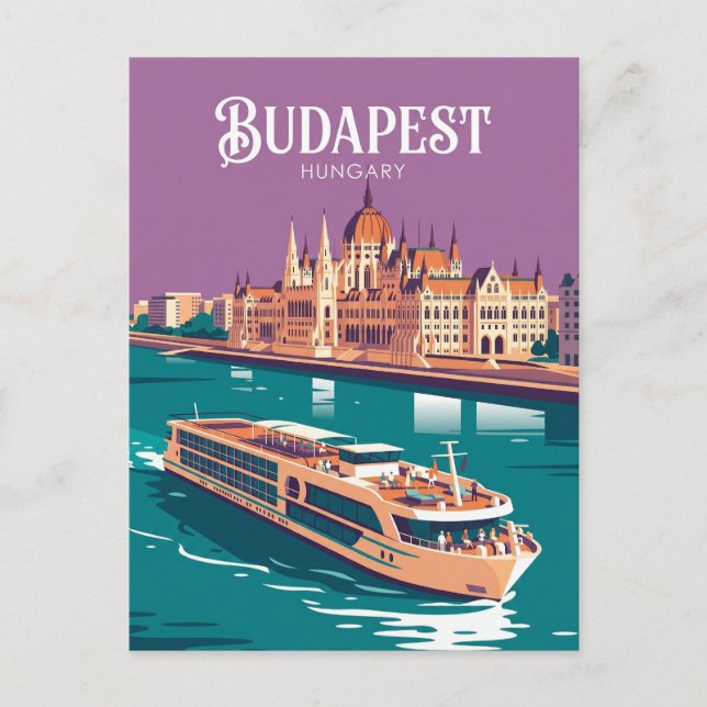 Donau Ungern Vykort (Framsida)
