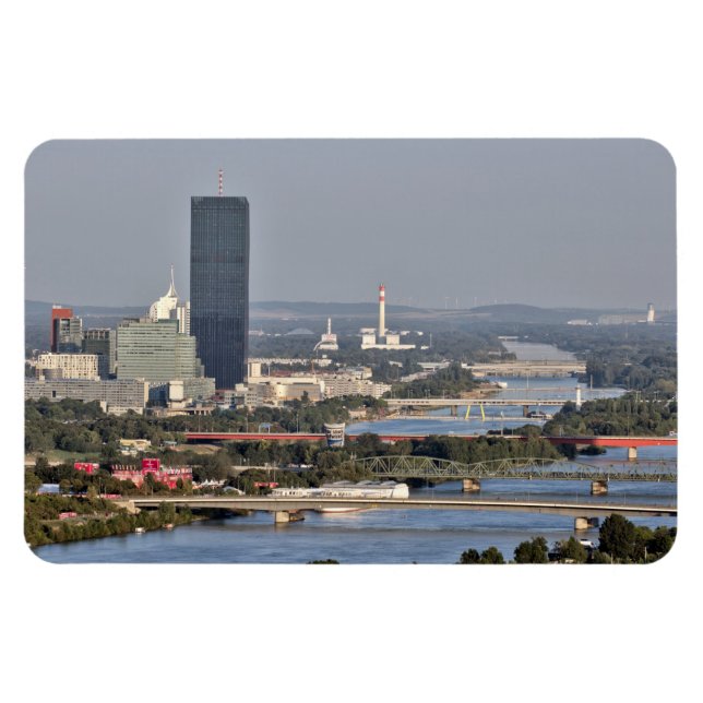 Donaucity, Wien Österrike Magnet (Horisontell)