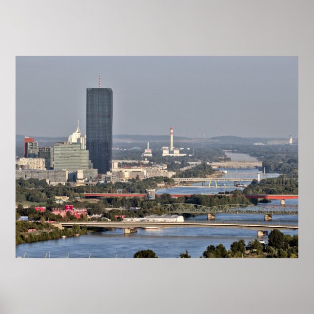 Donaucity, Wien Österrike Poster (Framsidan)