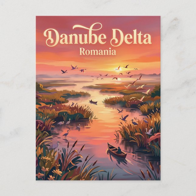 Donaudeltat Rumänien Vykort (Framsida)