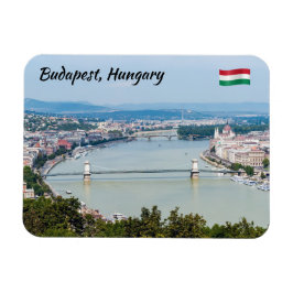 Donaus landskap i Budapest - Ungern Magnet