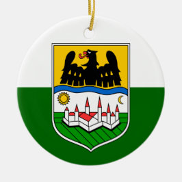 Donauschwaben Flagga Julgransprydnad Keramik