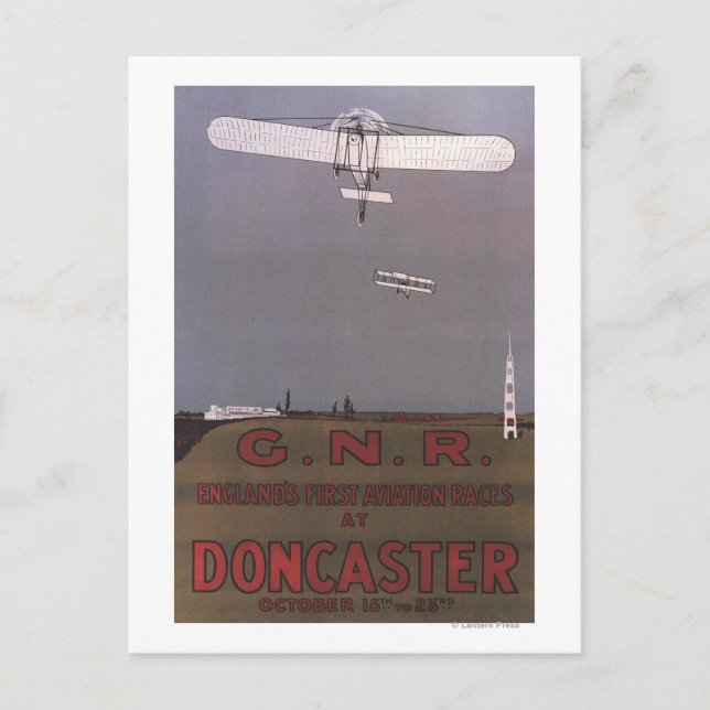 Doncaster, England - First Aviation Tävling Vykort (Framsida)