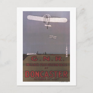 Doncaster, England - First Aviation Tävling Vykort