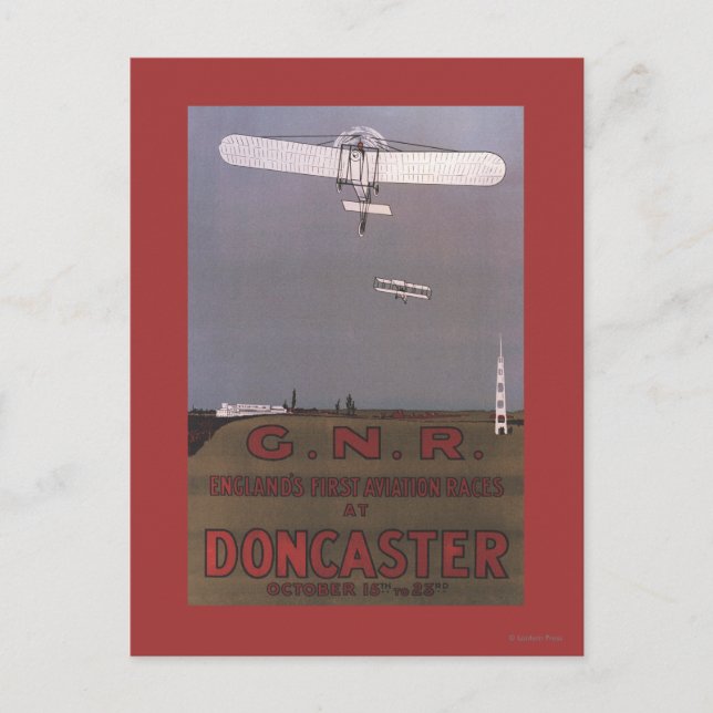 Doncaster, England - First Aviation Tävling Vykort (Framsida)