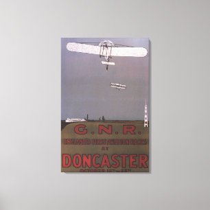 Doncaster England - första flygtävlingar Canvastryck