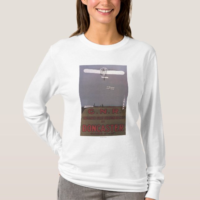 Doncaster England - första flygtävlingar T Shirt (Framsida)