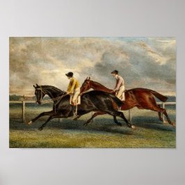Doncaster St. Leger 1840 Vintage Horse Tävla Poster