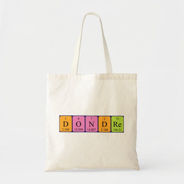 Dondre Periodisk bord namn tote bag Tygkasse (Framsidan)