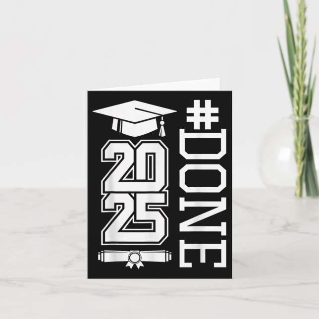 #done Cl of 2025 - Studenten so done Senior 2025 Kort (Framsida)