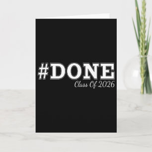 #done Cl Of 2026 Examen För Henne Han Grad Senio Kort