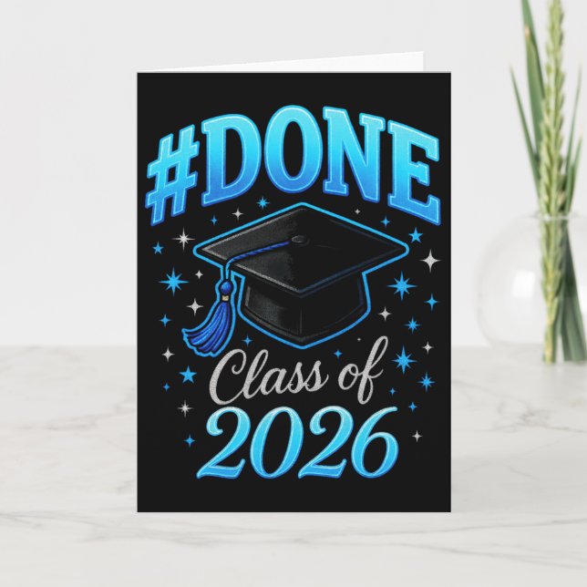#done Cl Of 2026 - Senior Studenten Coquette  Kort (Framsida)