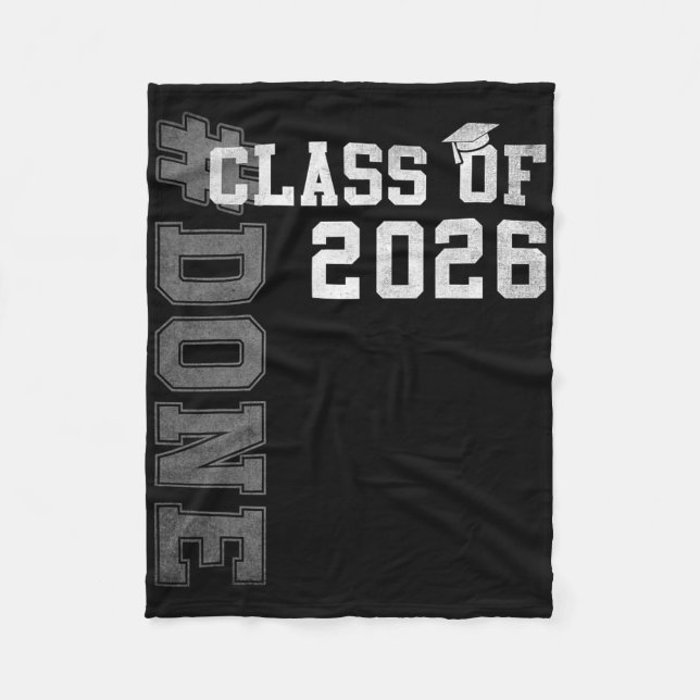 #done Cl Of 2026 Utexaminerad Senior 2026 Utexamen Fleecefilt (Framsidan)