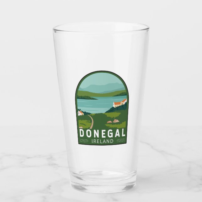 Donegal Ireland Retro Travel Art Vintage Glaskopp (Framsida)