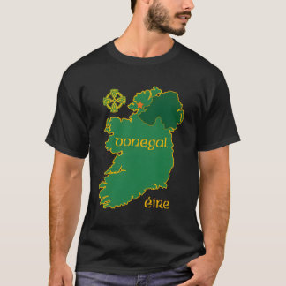 Donegal Ireland Vacation Travel Karta Tourist Celt T Shirt