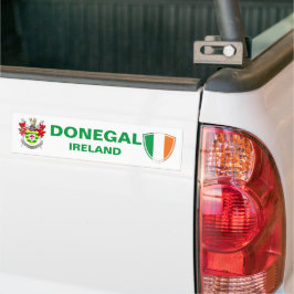 Donegal Ireland Vapensköld och Irish Flagga Bildekal
