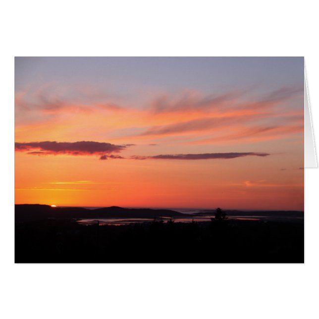Donegal sunset hälsningskort (Framsidan Horizontal)