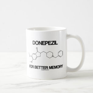 Donepezil för bättre minne Kemisk molekyl Kaffemugg