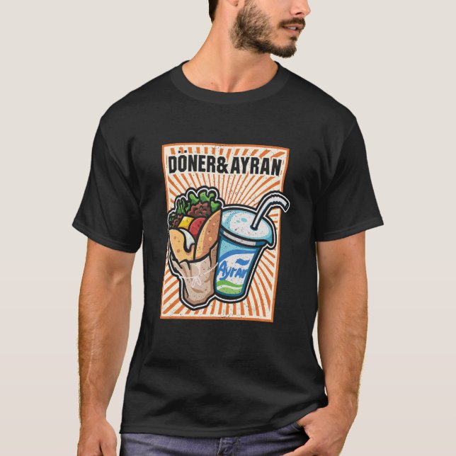 Doner Kebab Ayran Turkisk Mat Färdigmat Dürüm 4 T Shirt (Framsida)
