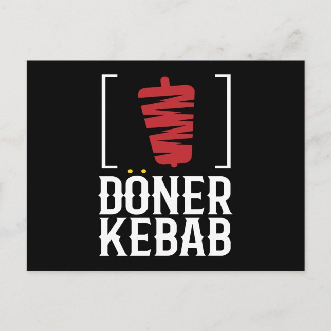 Döner Kebab Kebab Rotisserie Snack Vykort (Framsida)