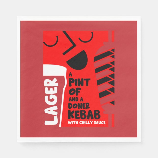 Doner Kebab Pappersservett (Framsidan)
