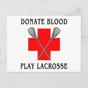 Donera Blood Play Lacrosse-kort Vykort