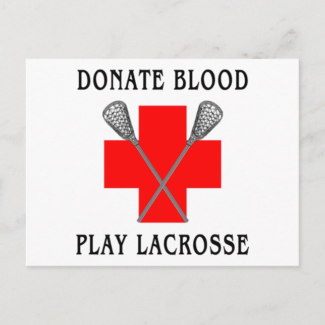 Donera Blood Play Lacrosse-kort Vykort (Framsida)