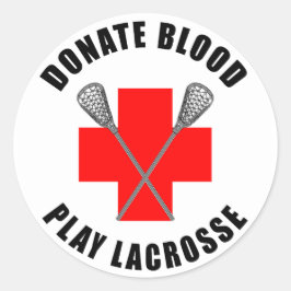 Donera klistermärkear för blodlekLacrosse Runt Klistermärke