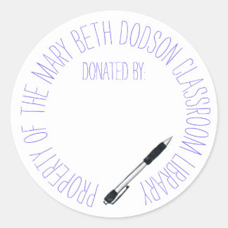 Donerad av runt klistermärke